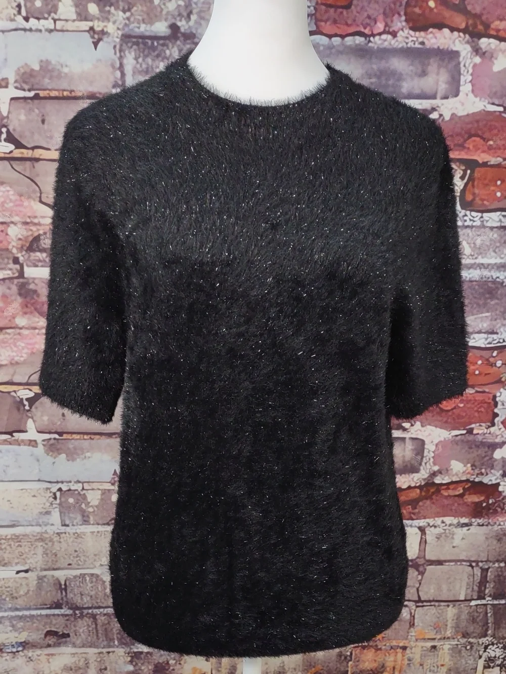 J. Crew Fuzzy Short-Sleeve Sweater